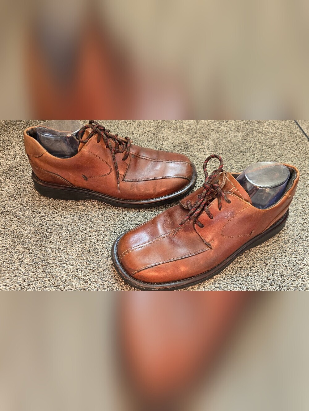 VTG Kenneth Cole Reaction Brown Leather Oxfords - Made in Italy - Sz 10.5